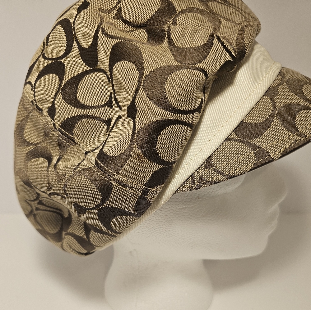 Coach Tan Baker Boy Monogram “C” Hat Women’s - Picture 5 of 12